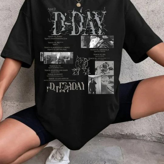 Discover Agust D T-Shirt , D Day Album Tracklist Shirt, Agust D World Tour Shirt, Suga On Tour 2023 Shirt