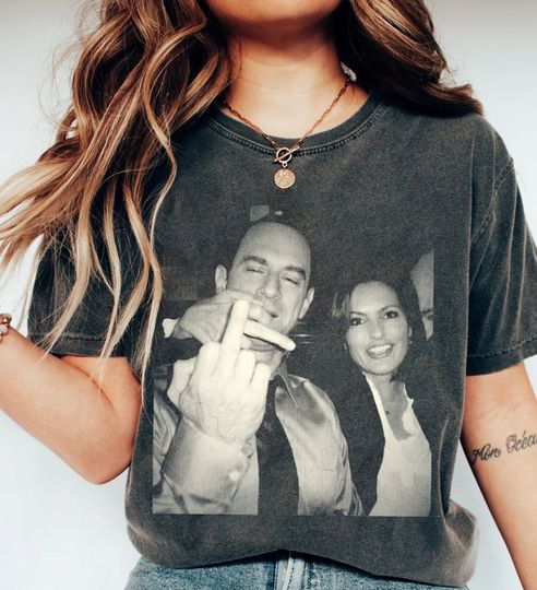 Discover Vintage Elliot Stabler And Olivia Benson Shirt, Elliot and Olivia Shirt