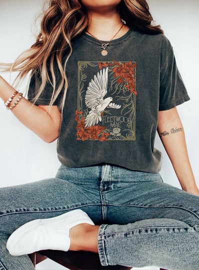 Discover Fleetwood Mac Dove Tee, Vintage Fleetwood Mac Band Shirt, Stevie Nicks Shirt