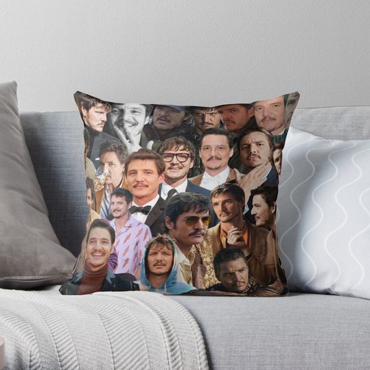 Discover Pedro Pascal Photo Collage Pillow