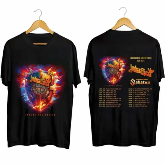 Discover Judas Priest Invincible Shield 2024 Tour T-Shirt