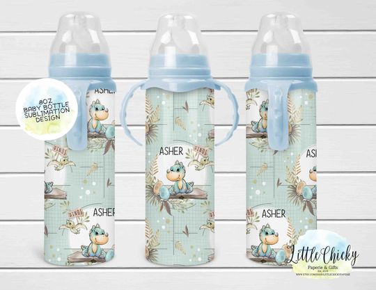 Discover 8oz Baby Bottle, Baby Dinosaur 8oz baby bottle