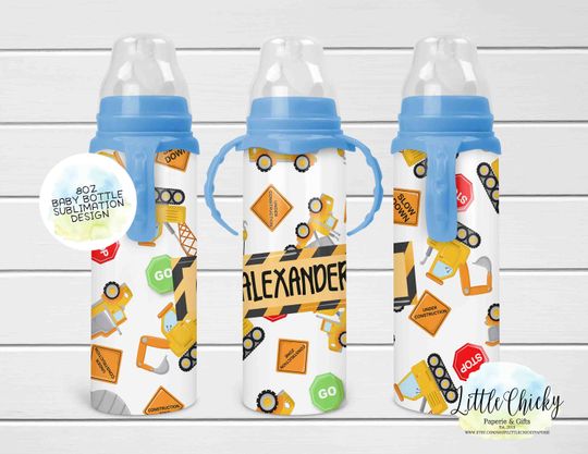 Discover Construction 8oz Baby Bottle