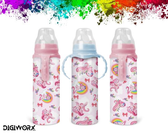 Discover UNICORN Theme BABY Bottle 8oz TUMBLER