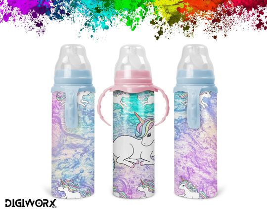 Discover UNICORN Theme BABY Bottle 8oz TUMBLER