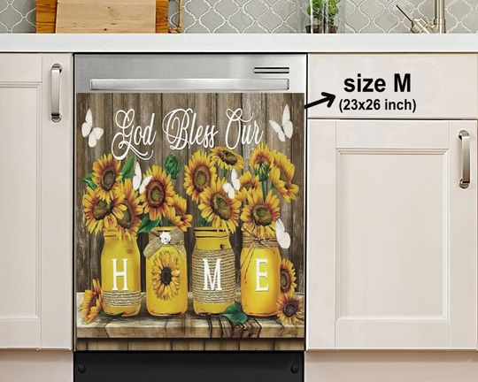 Discover Country Sunflower Dishwasher Magnet Cover