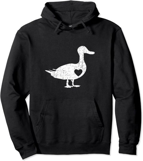 Discover I Love Ducks Farmer White Fowl Duck Lover Girl Pullover Hoodie