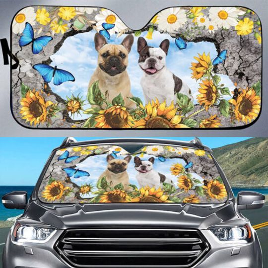 Discover French Bulldog Car Sun Shade