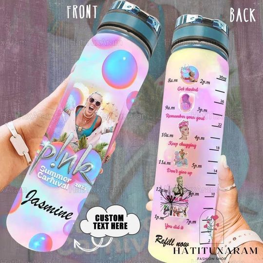 Discover Pink Summer Carnival Personalized Bottle, Concert 2024 P!nk