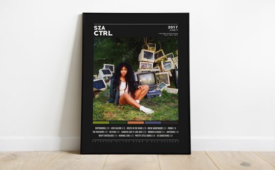 Discover SZA Poster, CTRL Poster, SZA Tracklist Album Cover Poster