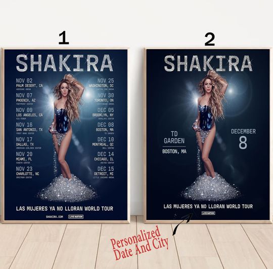 Discover Custom Shakira 2024 World Tour Poster