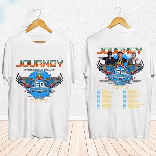 Discover Journey Freedom Tour 2024 Shirt, Journey With Toto 2024 Concert Shirt