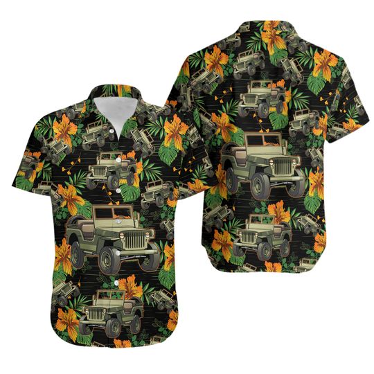Discover Jeep Car Summer Vacation Hawaiian Shirt
