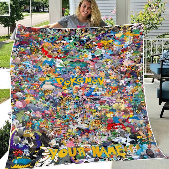 Discover Personalized Poke Catch Em All Blanket