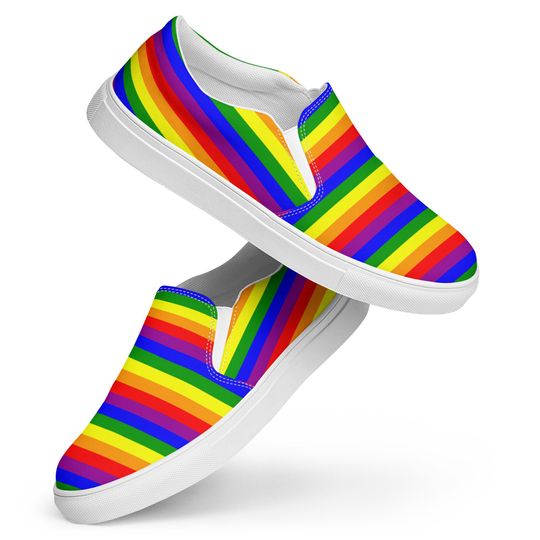 Discover Rainbow Pride Men's Casual Slip On Shoes