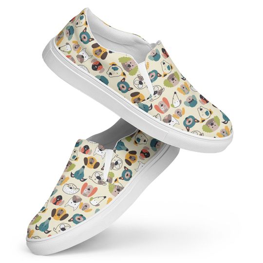 Discover Cute Dogs Printed Casual Slip On Shoes