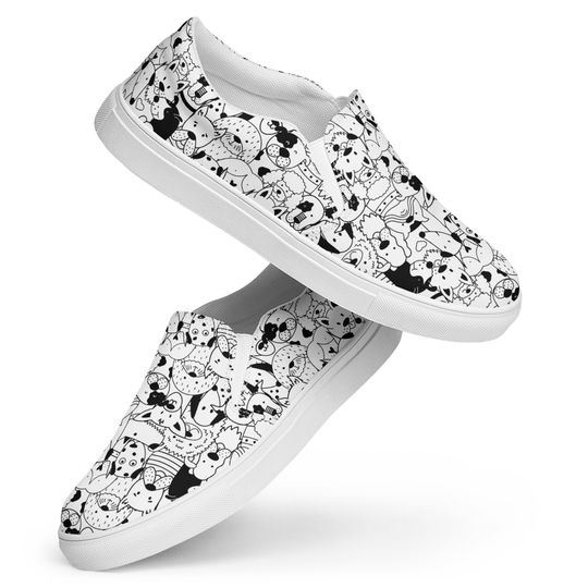 Discover Cute Dogs Printed Casual Slip On Shoes