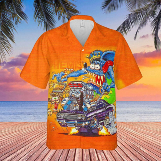 Discover Funny Rat Fink Hawaiian Shirt Button Down Short Sleeve Hawaiian Shirt