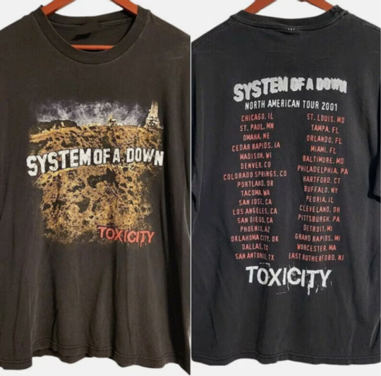 Discover Vintage SYSTEM OF DOWN Toxicity Tour T-shirt