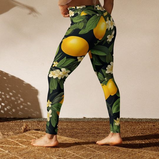 Discover Floral Lemon Leggings