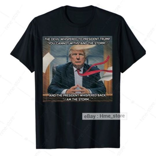 Discover Funny Donald Trump Election President 2024 I Am The Storm T-Shirt, Political Tee