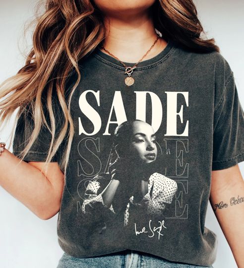 Discover Vintage Sade Adu Shirt, Sade Shirt, 80s Pop Music Shirt, Gift for Her