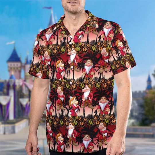 Discover Dwarfs Grumpy Aloha Hawaii Beach Shirt, Dwarfs Button Up Shirt