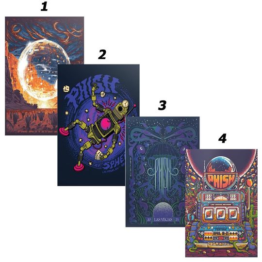 Discover Phish Apr 18-21 2024 Sphere in Las Vegas NV Tour Poster