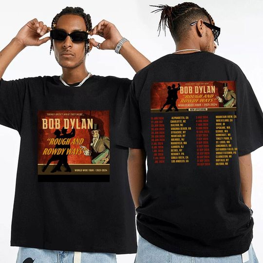 Discover Bob Dylan Rough and Rowdy Ways World Wide Tour 2024 Shirt