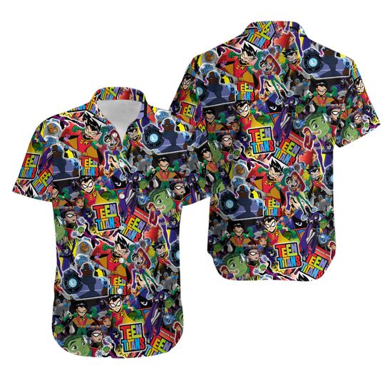 Discover Teen Titans Vintage Hawaiian Shirt