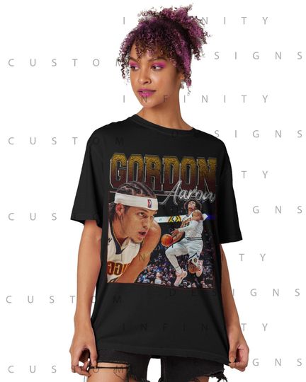Discover Aaron Gordon Vintage Shirt, Legend Professional Basketball Players T-Shirt
