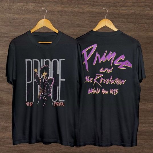 Discover Vintage 1985 Prince And The Revolution Pur Rain World Tour Shirt
