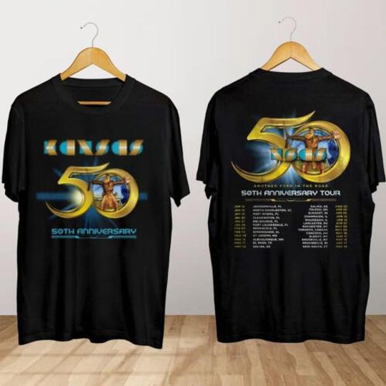 Discover Kansas Music Band 50th Anniversary Tour 2024 T Shirt  Kansas Concert Shirt
