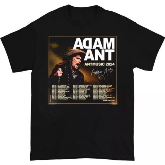 Discover Adam Ant Autumn 2024 UK ANTMUSIC Tour Unisex T-Shirt