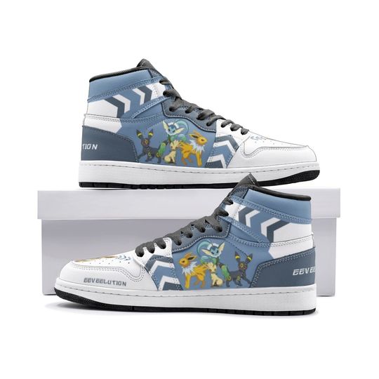 Discover Eevee Evolution Poke-monnn Basketball Shoes | Personalizable Anime Fan Sneakers