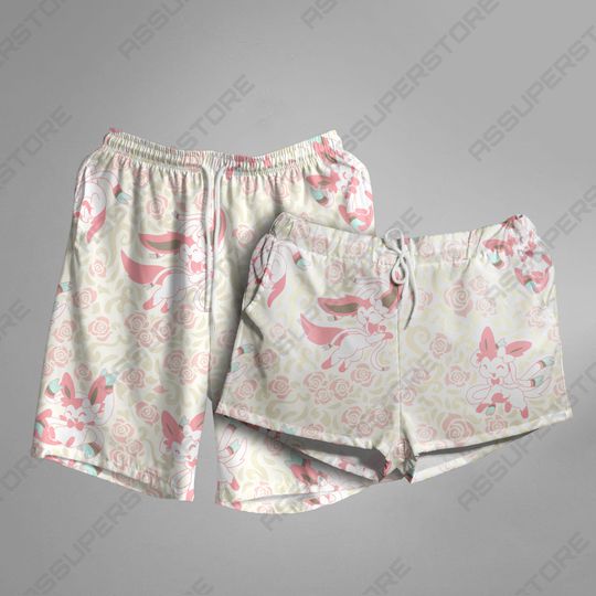 Discover Sylveon Hawaiian Shorts Fairy Sylveon Summer Hawaiian Short Sylveon Short