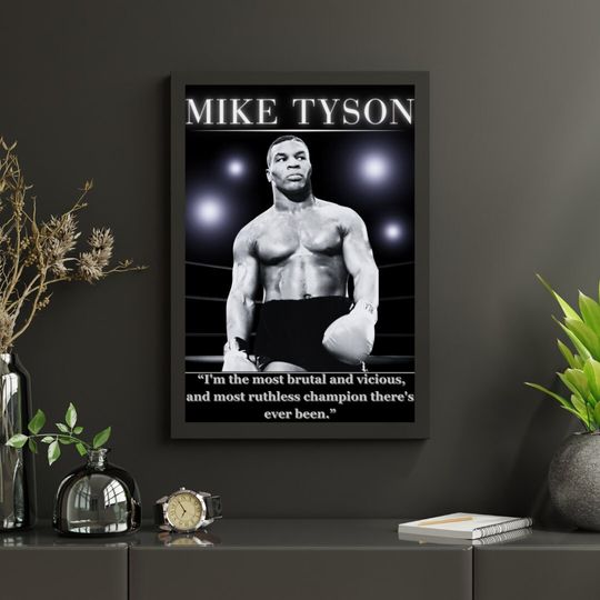 Discover Mike Tyson motivational poster, boxing poster