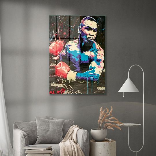 Discover Tempered Glass Art, Mike Tyson Art Poster