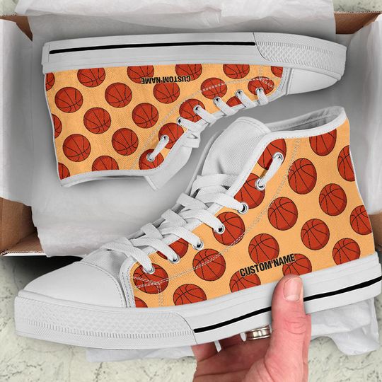 Discover Basketball Custom Name High Top Shoes, Basketball Lover Gift