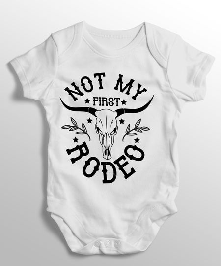 Discover Not My 1st Rodeo Country Music bodysuit, Newborn baby grows