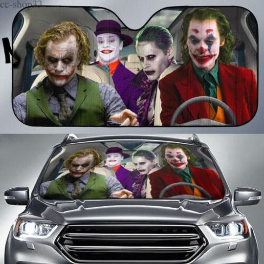 Discover The Joker Car Sun Visor Pickup SUV Front Windshield Sunshade