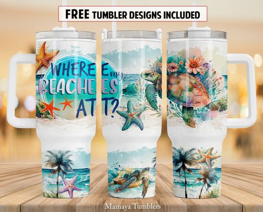 Discover Where my beaches at 40 oz Quencher tumbler