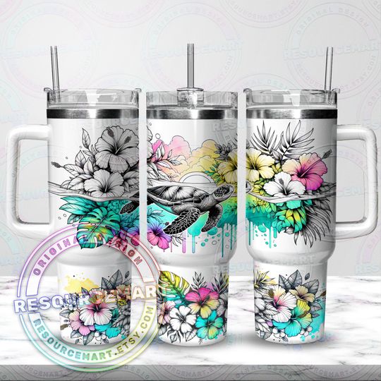 Discover 40oz Sea Turtle Tumbler 40 oz summer