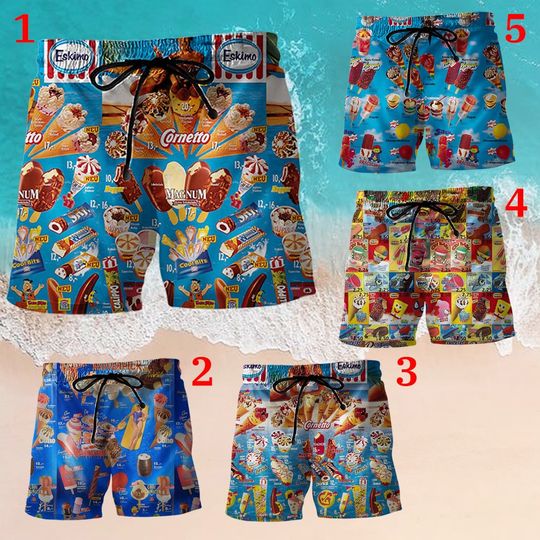 Discover Ice Cream Hawaii Short Pant Ice Cream Beach Short Hawaii Pant, Hawaiian Beach Shorts Best Summer Gift