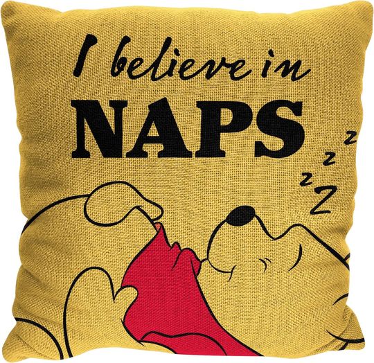 Discover Pooh I Believe in Naps Throw Pillow