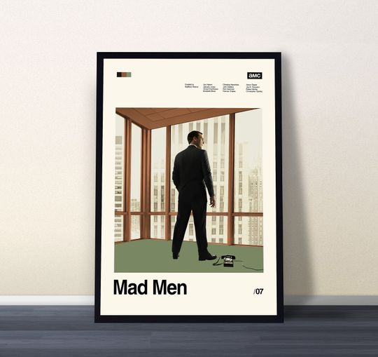 Discover Mad Men Poster, Matthew Weine, Vintage Movie Poster, Wall Art Print, Home Decor