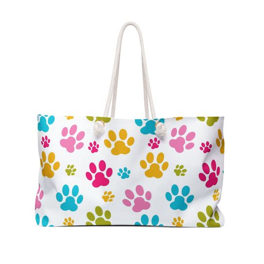 Discover Dog Cat Paw Prints Weekender Bag