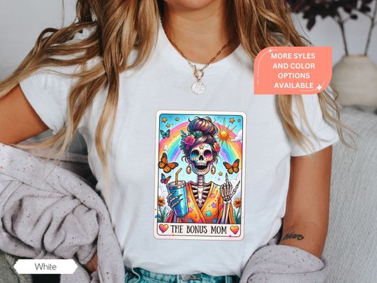 Discover The Bonus Mom Tarot Card Shirt, Gift for Stepmom