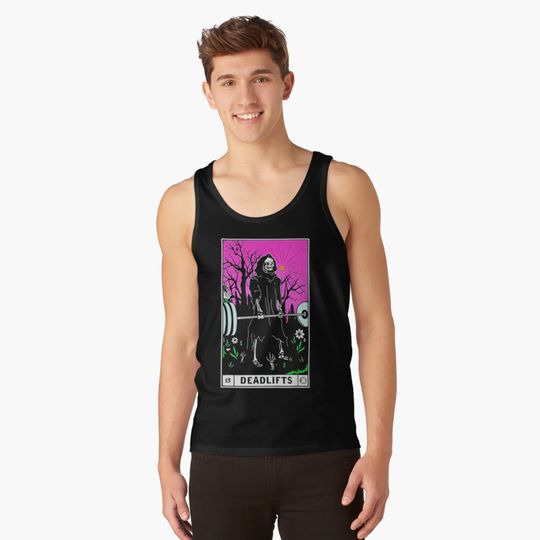 Discover Tarot Card Funny Gym Deadlifts Tank Top