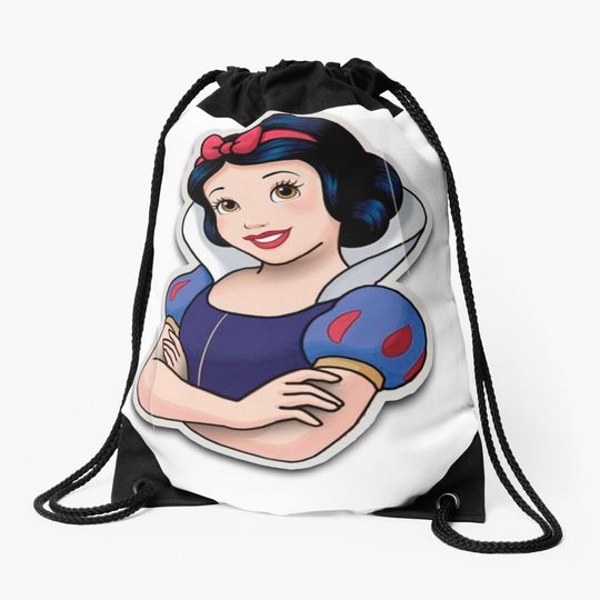 Discover Lady White Drawstring Bag